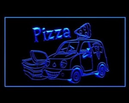 OPEN Hot Pizza Cafe delivery LED Neon Sign